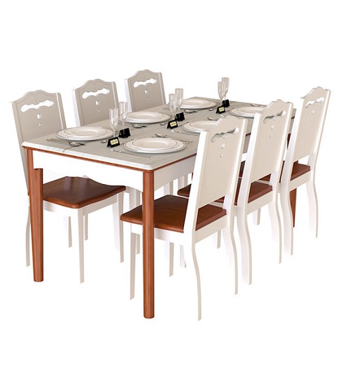 Bộ bàn ghế phòng ăn HGB70A, HGG70